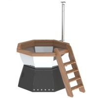 Банный чан 10 граней на подставке с ветрозащитой